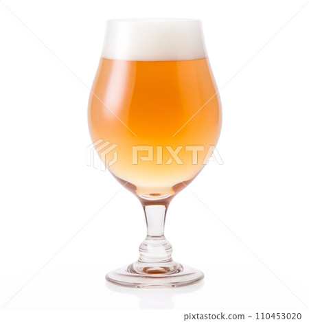 Beer in a stout glass on a white background. Mugs with drink like Ipa, Pale Ale, Pilsner, Porter or Stout Beer in a stout glass on a white background. Mugs with drink like Ipa, Pale Ale, Pilsner, Porter or Stout 110453020