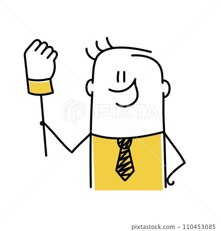 Stickman with strong arm. Stickman with strong arm. 110453085