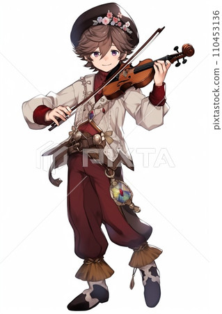 Male character full body standing illustration 110453136