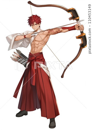 Male character full body standing illustration 110453149