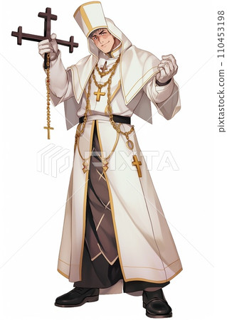 Male character full body standing illustration 110453198