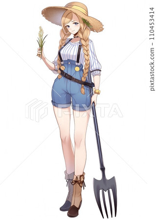 Female character full body portrait illustration Female character full body portrait illustration 110453414