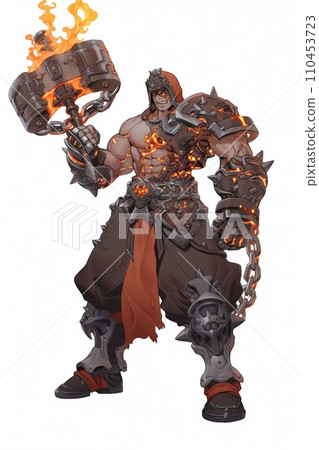 Male character full body standing illustration Male character full body standing illustration 110453723