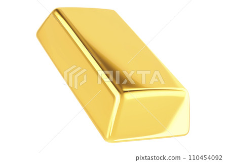 Gold ingot, 3D rendering Gold ingot, 3D rendering 110454092