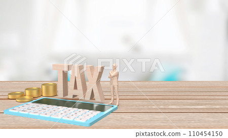 The man and calculator for tax concept 3d rendering. The man and calculator for tax concept 3d rendering. 110454150
