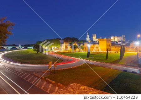 Night Avignon, France Night Avignon, France 110454229