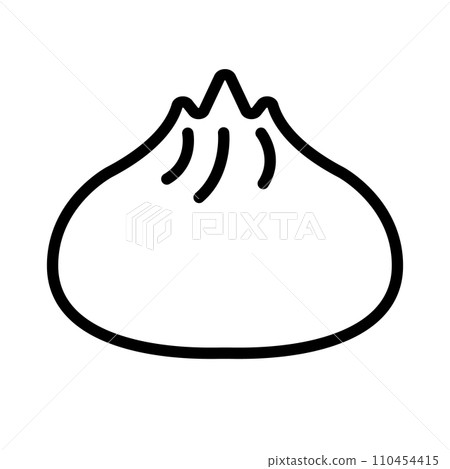 Simple meat bun icon. vector. Simple meat bun icon. vector. 110454415