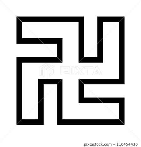 簡單的納粹標誌圖示。寺廟地圖符號。向量。 110454430