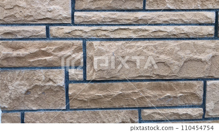 Block exterior wall with uneven surface Block exterior wall with uneven surface 110454754