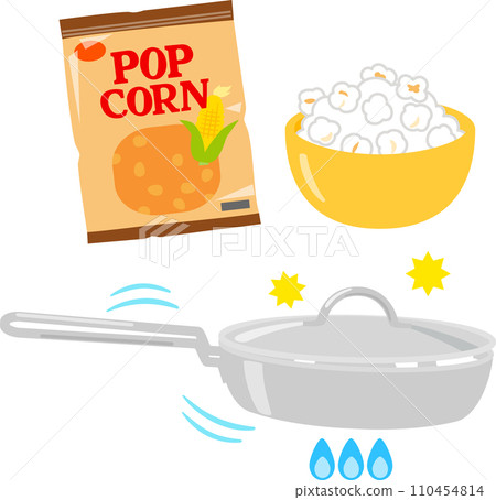 popcorn made in a frying pan 110454814