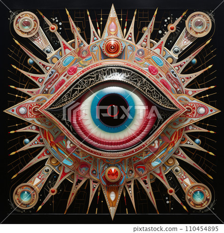 Staring eyes illustration icon 110454895