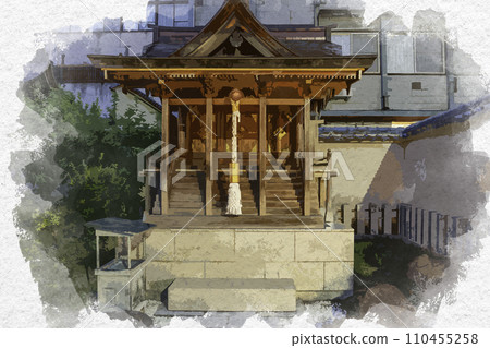 水彩風格 福井市柴田神社 三姊妹神社 福井縣福井市 110455258