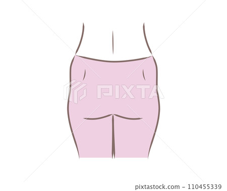 Illustration of the lower body of a woman with a thick butt/pepper butt Illustration of the lower body of a woman with a thick butt/pepper butt 110455339