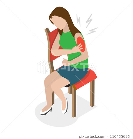 3D Isometric Flat Vector Illustration of Skin Acne And Allergy. Item 2 110455635