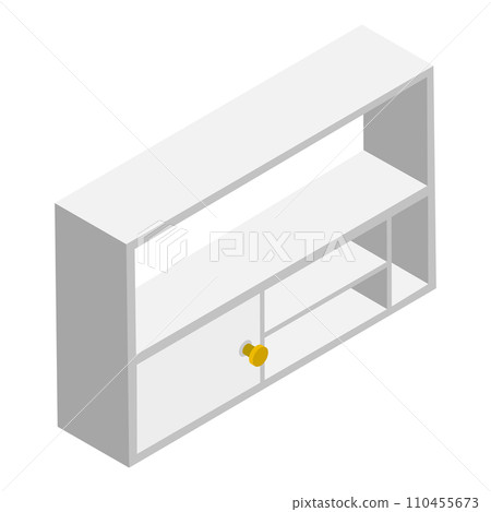 3D Isometric Flat Vector Set of Kitchen Cabinets. Item 5 110455673