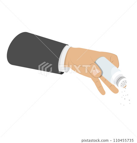 Vector Illustration of Hand with a Spice Shaker Set. Item 4 Vector Illustration of Hand with a Spice Shaker Set. Item 4 110455735