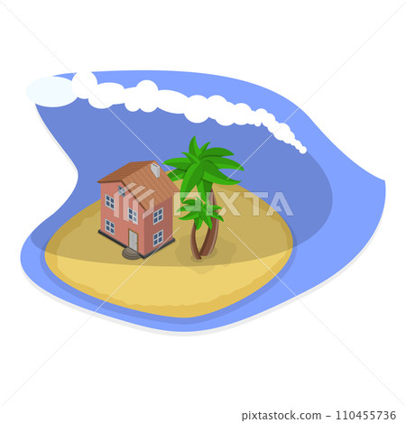 3D Isometric Flat Vector Illustration of Climate Change. Item 4 110455736