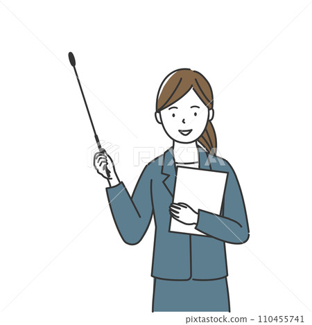 指著一套西裝的女人 110455741