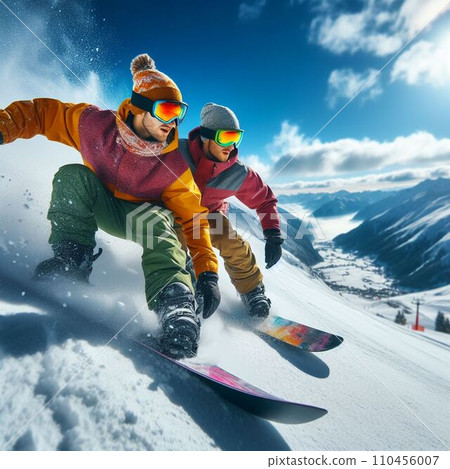 man snowboarding man snowboarding 110456007