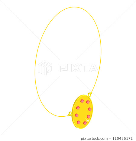 3D Isometric Flat Vector Set of Necklaces. Item 1 110456171