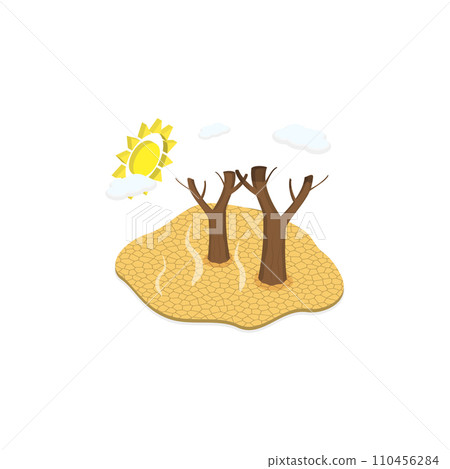 3D Isometric Flat Vector Illustration of Climate Change. Item 1 110456284