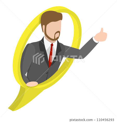 3D Isometric Flat Vector Illustration of Character Faces. Item 1 110456293