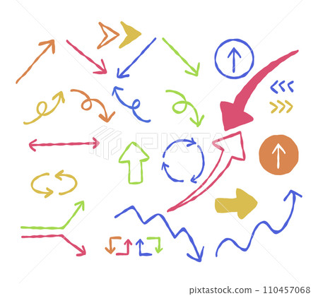 手繪風格箭頭 110457068