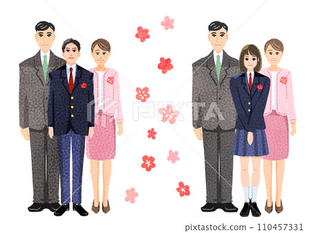 Commemorative photo with parents 110457331