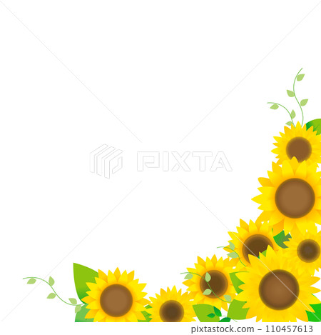Sunflower frame illustration Sunflower frame illustration 110457613