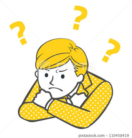 Illustration of a troubled business person 110458419