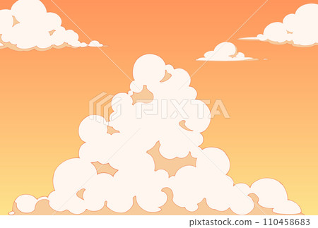 Background material_sunset and thunderclouds Background material_sunset and thunderclouds 110458683