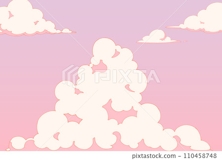 Background material_sunset and thunderclouds 110458748