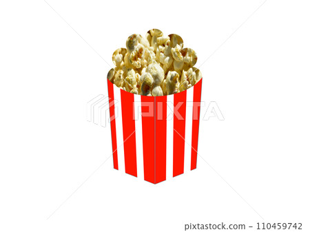 Illustration of popcorn in a paper cup 110459742