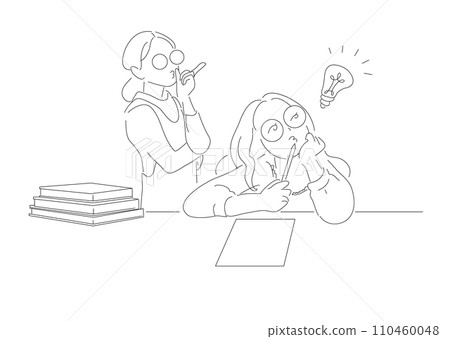 nuance_illustration_study_people、HP_TOP_image_Think nuance_illustration_study_people、HP_TOP_image_Think 110460048