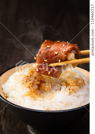 Eat yakiniku with rice Eat yakiniku with rice 110460317