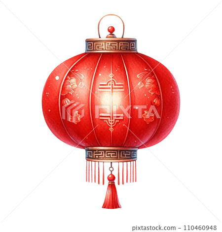Chinese lantern clipart watercolor .AI Generate 110460948