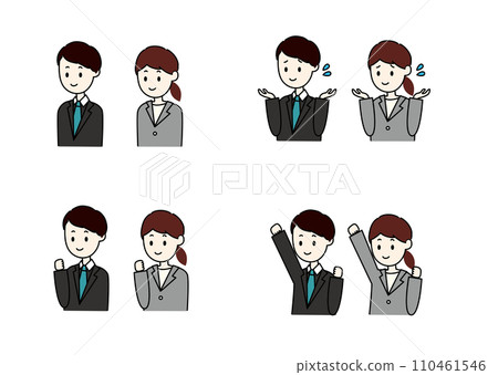 年輕的西裝男女 110461546