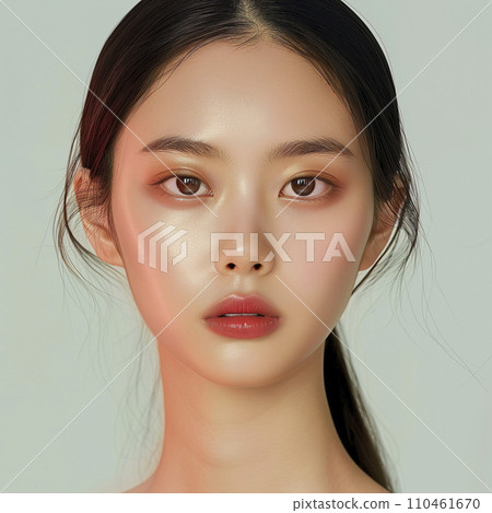 出現在時尚雜誌封面上的模特兒臉（生成人工智慧） 110461670