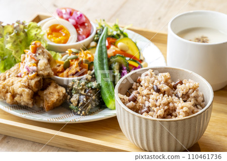 Healthy meal one plate lunch Healthy meal one plate lunch 110461736
