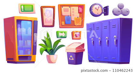 School hall interior elements set School hall interior elements set 110462243