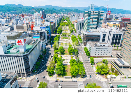 [北海道]從札幌電視塔看到的札幌市景 110462311