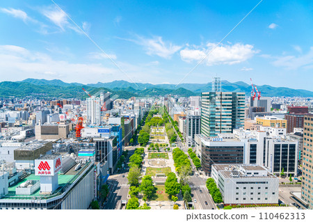 [北海道]從札幌電視塔看到的札幌市景 110462313