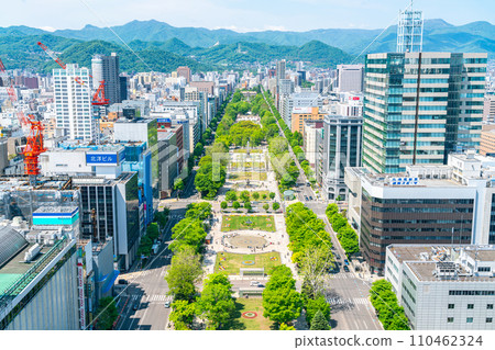 [北海道]從札幌電視塔看到的札幌市景 110462324