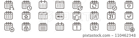 calendar, icon, icons 110462348
