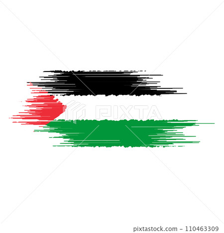 Palestine flag Vector icon design illustration 110463309