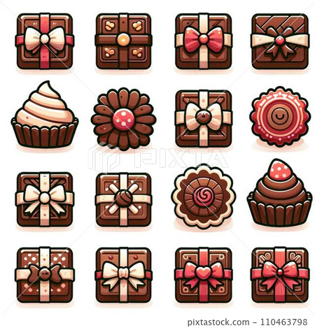 Cute chocolate illustration 110463798