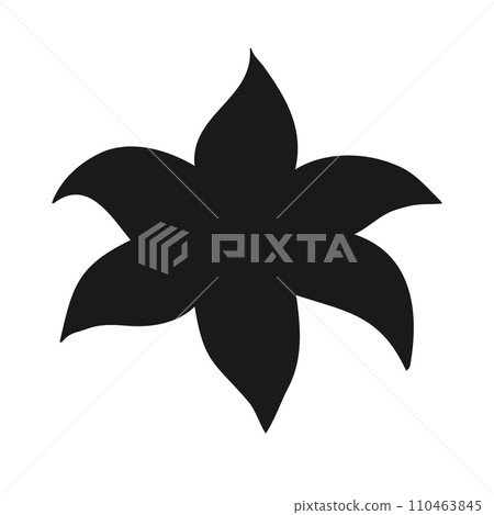 Vector hand drawn Lilly flower silhouette 110463845