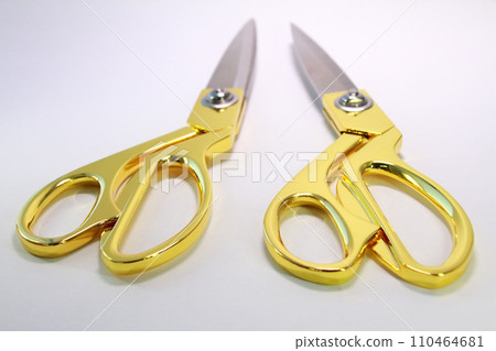 帶有金色手柄的織物切割剪刀 帶有金色手柄的織物切割剪刀 110464681