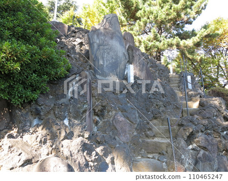 Fujizuka (Shinagawa Fuji) at Shinagawa Shrine in Shinagawa Ward 110465247