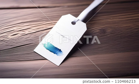 Cloth label tag blank white watercolor mockup Cloth label tag blank white watercolor mockup 110466213